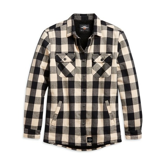 Gently Used - Like New Harley Davidson Plaid Jacket, shacket -Women’s Size Small - Picture 1 of 10